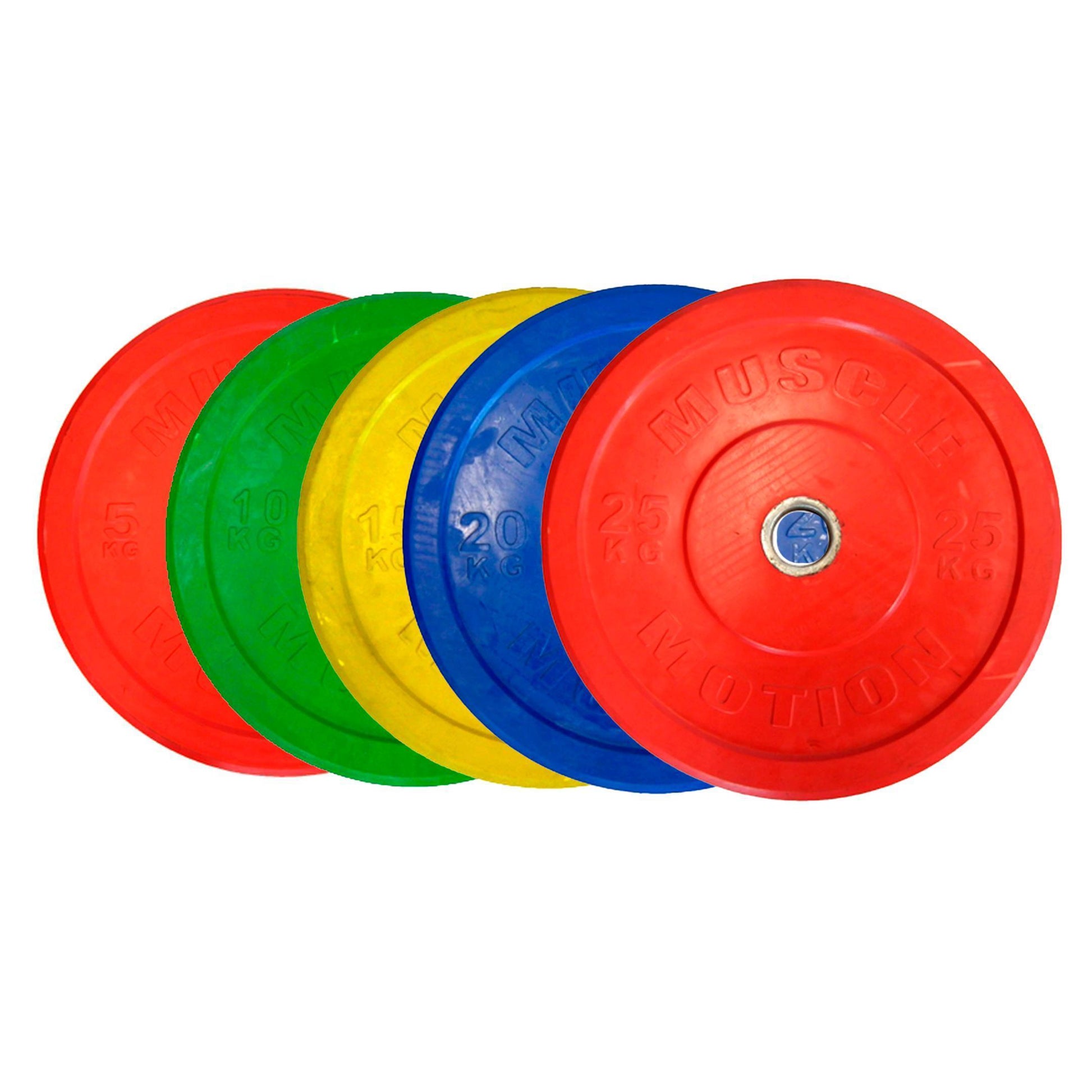 -Coloured Bumper Plates-Gym Direct