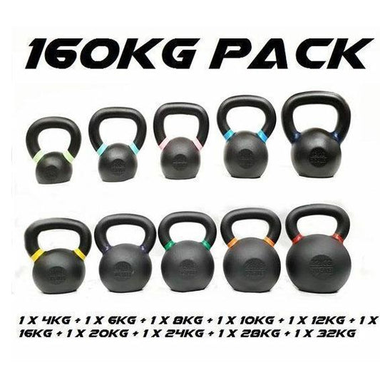Powder Coat Kettlebell Package 4/6/8/10/12/16/20/24/28/32kg-Powder Coat Classic Kettlebell Package-Gym Direct