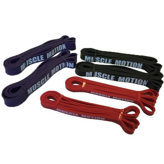 Power bands package - two of each Red Black & Purple Bands-Resistance Band Packages-Gym Direct