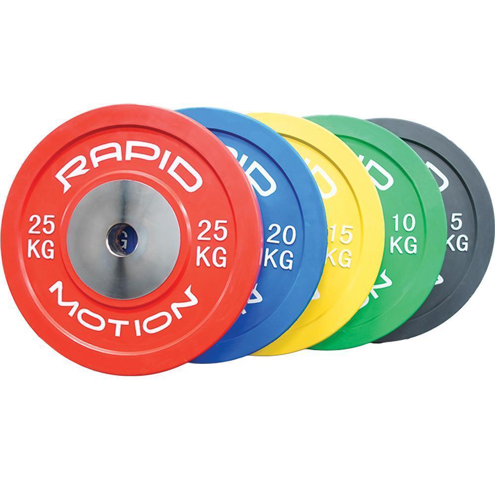  Elite Bumper WEIGHTS SET 150KG_IWF standard-Coloured Elite Bumper Plate Package-Gym Direct