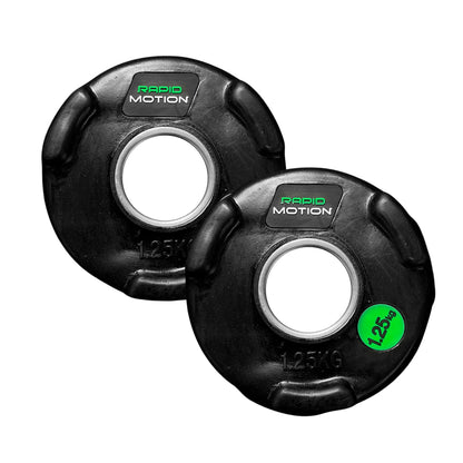 Rapid Motion Olympic Rubber Weight Plates (Pairs)-Olympic Rubber Coated Weight Plates-Gym Direct