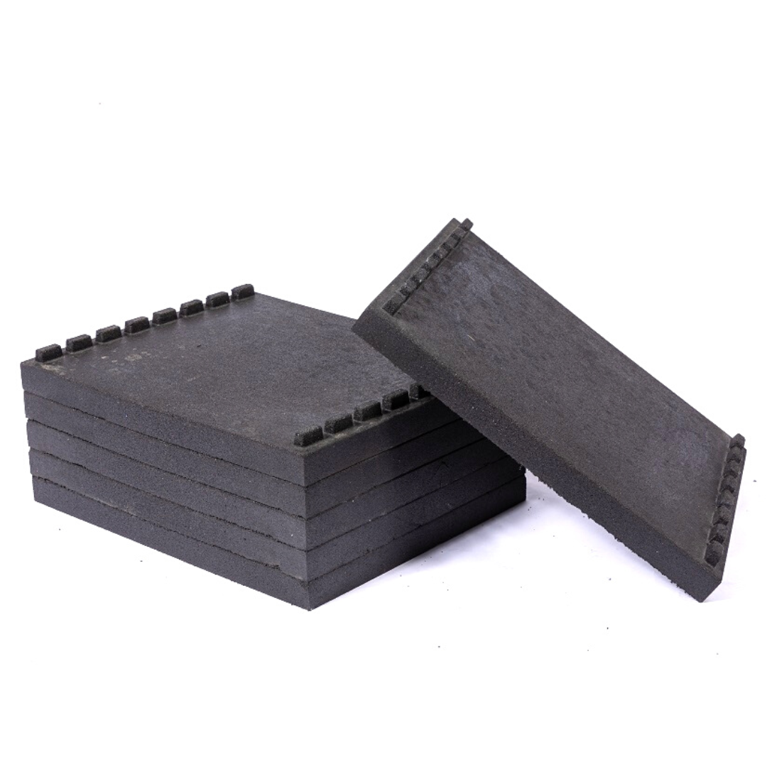 Muscle Motion Stackable Rubber Deadlift Blocks (Pair) (Black)