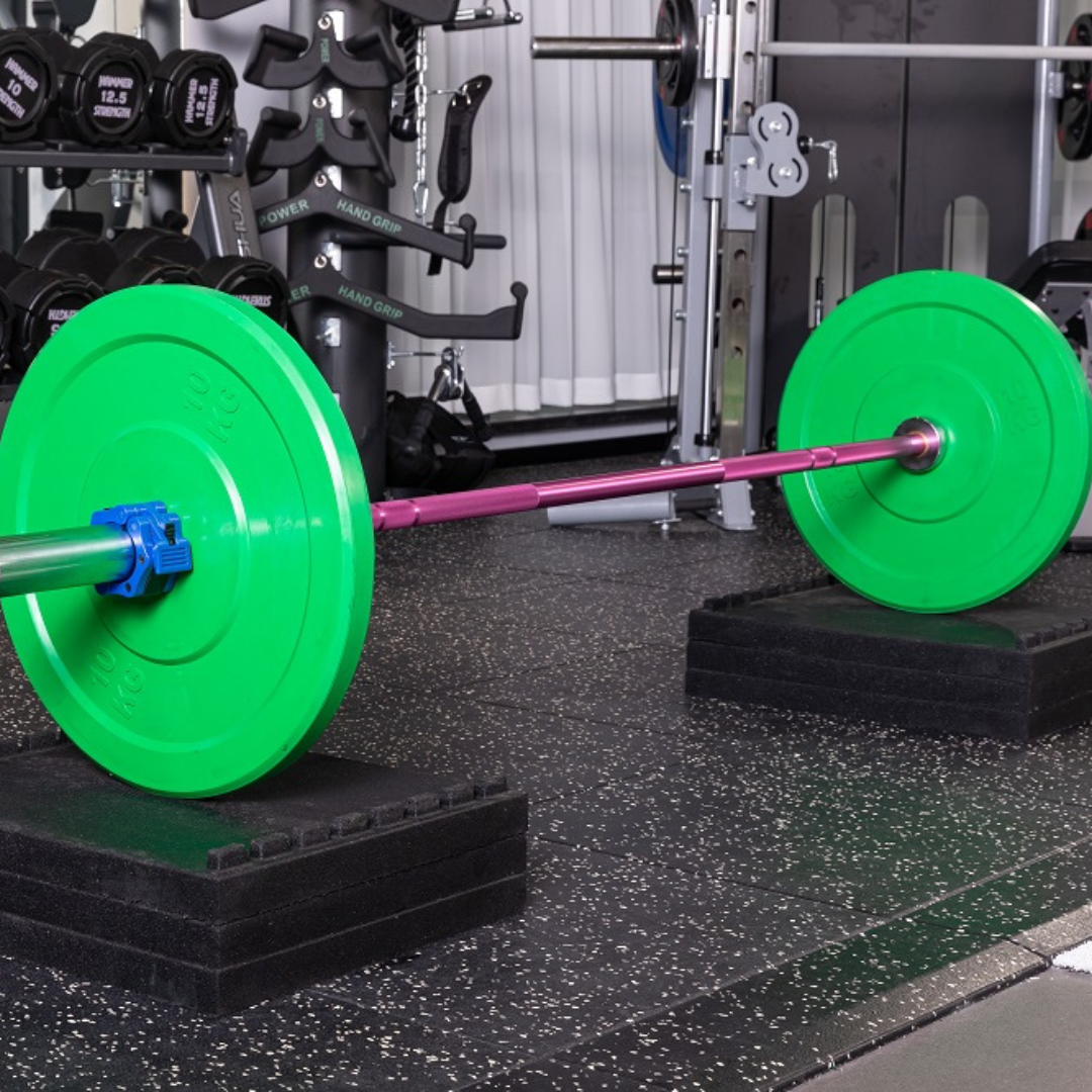 Muscle Motion Stackable Rubber Deadlift Blocks (Pair) (Black)